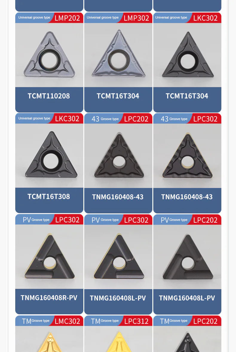 TEBAK CNC Triangular Carbide Insert with Ceramic Coating for Turning Outer Diameters and Inner Bores TNMG160404 Alloy Cutting Inserts view 6