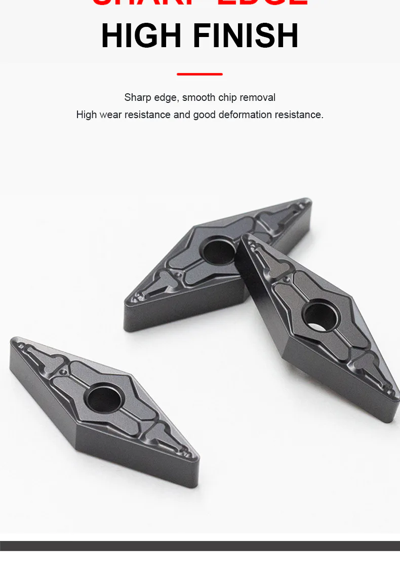 TEBAK CNC 35 Degree Diamond Shaped Outer Circle Lathe Insert VNMG160404/08/12 Turning Tools Carbide Special Sharp Insert view 2