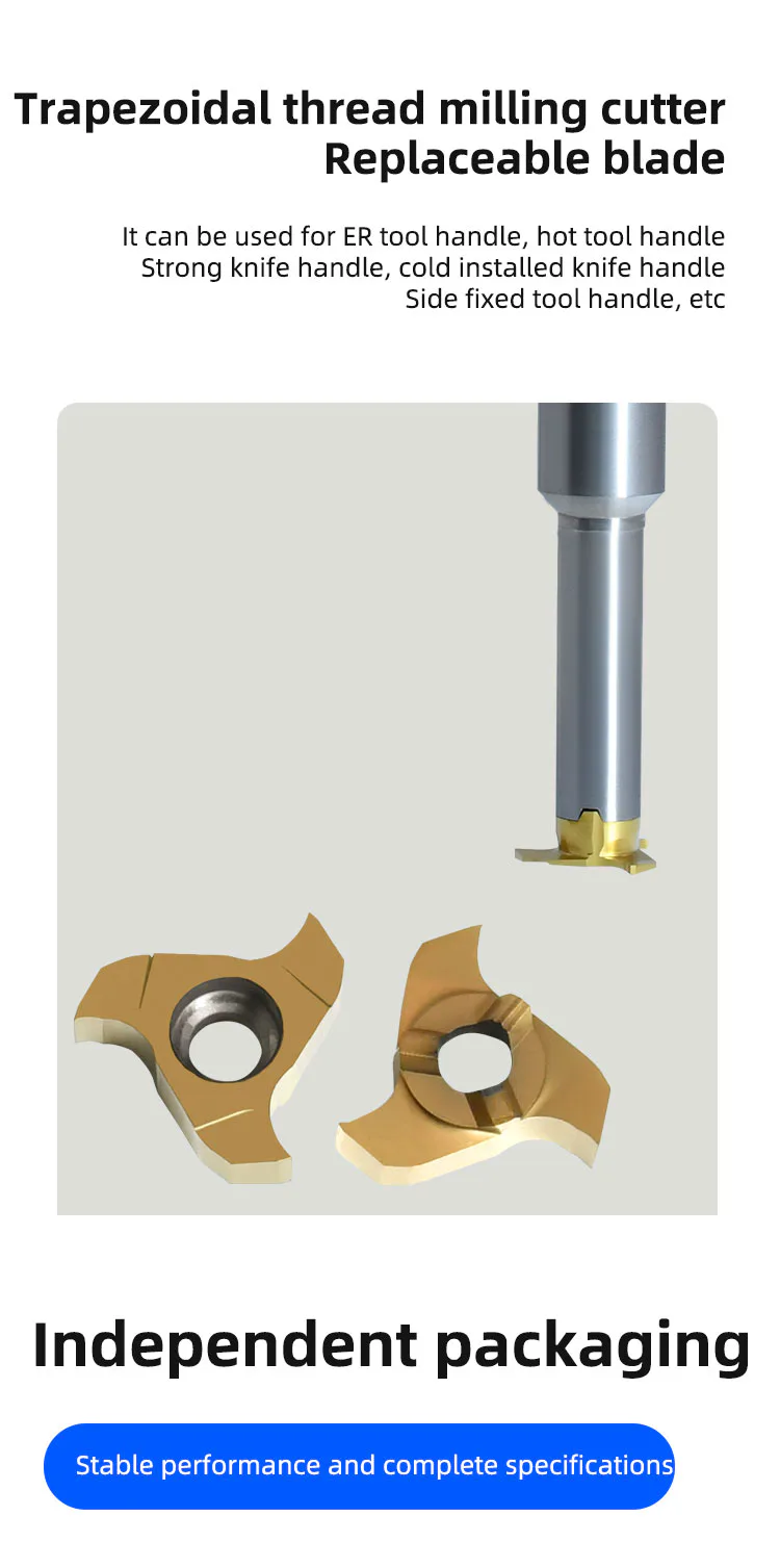 TEBAK T-slot Milling Cutter 3T/6T Alloy T-shaped Endmill Small Hole Groove Whirlwind Milling Blade Inner Hole Milling Groove Insert view 2