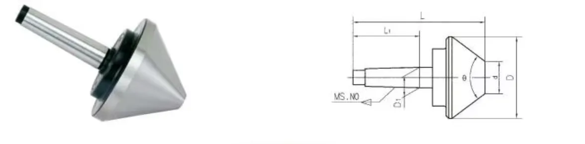 TEBAK High Precision DS Type Bull Nose Live Center MT2 MT3 MT4 MT5 Revolving Center for CNC Lathe Machining Center Turning Processing view 5