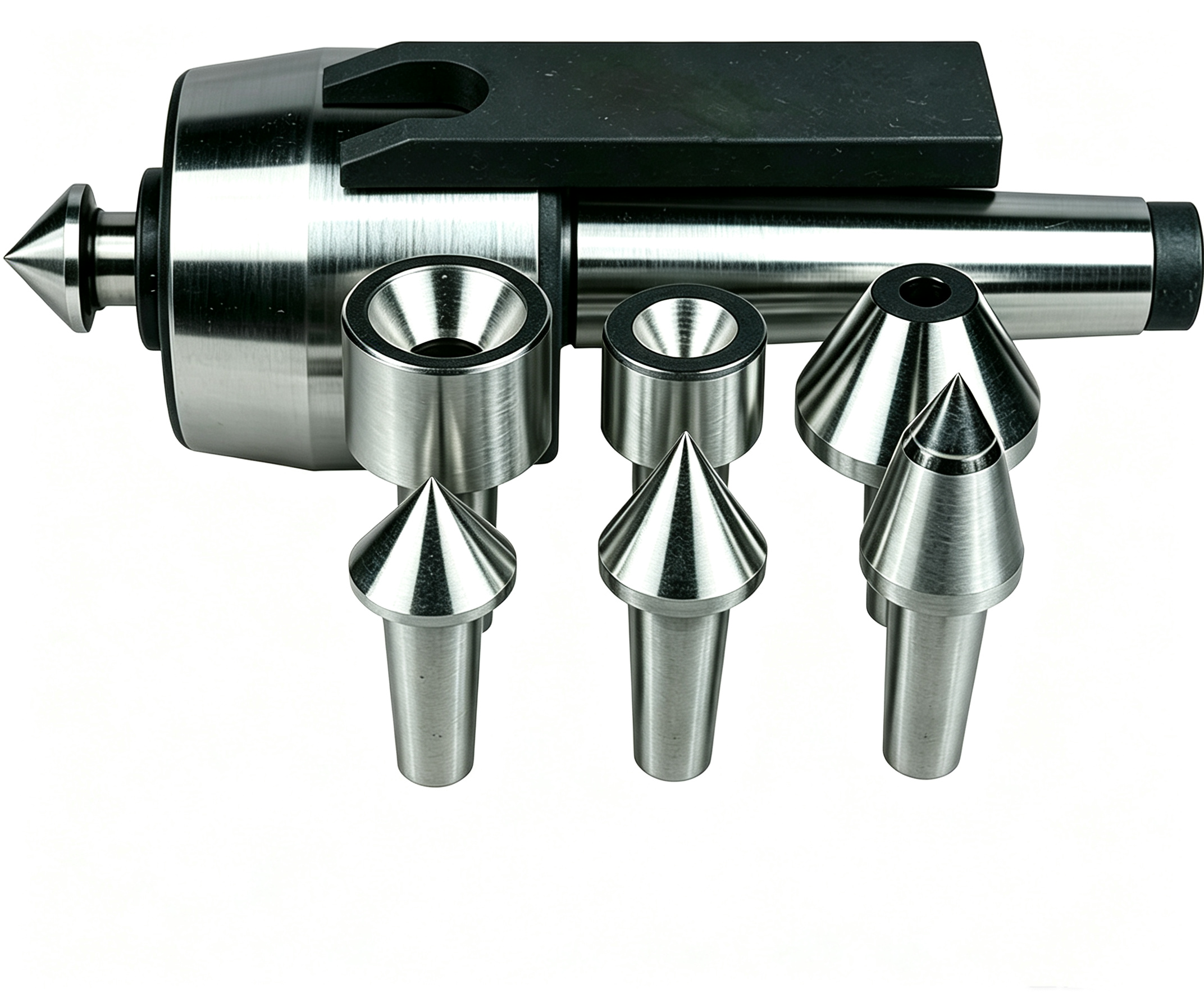 TEBAK Wholesale Medium-Duty Multi-Purpose Live Center Kit Interchangeable Replaceable Tips Taper Revolving Center for Machinery D432