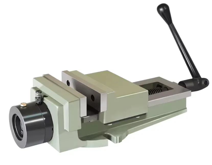 TEBAK Glossy One-Piece Oil-Pressure Flat-Jaw Vise CNC Machining Center 6 Inch Precision Equal Height Pneumatic Hydraulic Quick Vise view 3