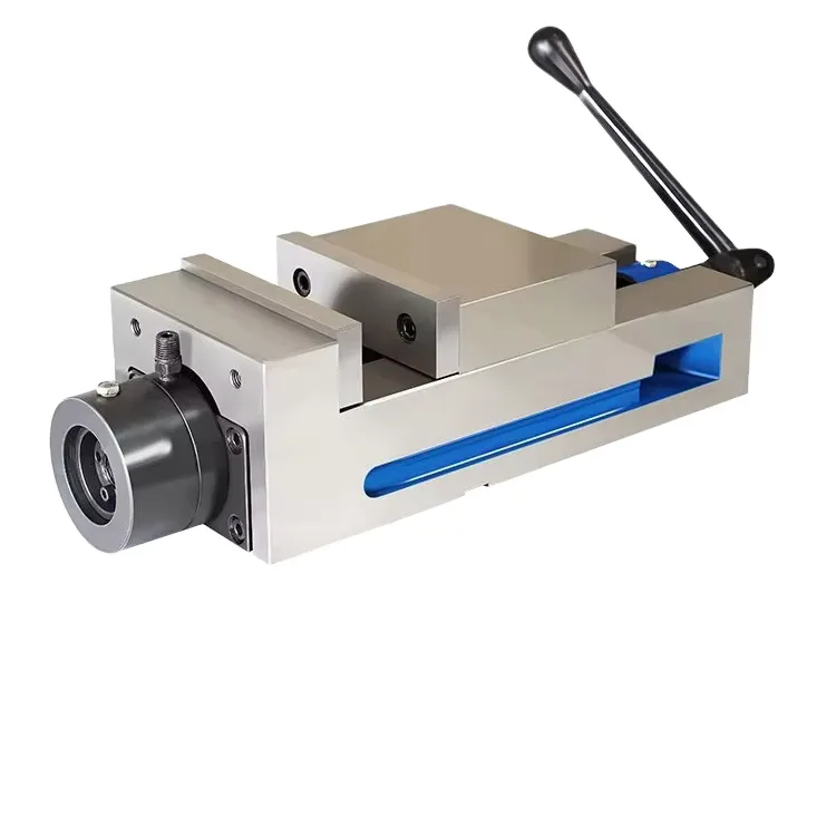 TEBAK 8inch Oil-Pressure Flat-Jaw Vise CNC Machining Center Precision Pneumatic Hydraulic Quick Vise view 3