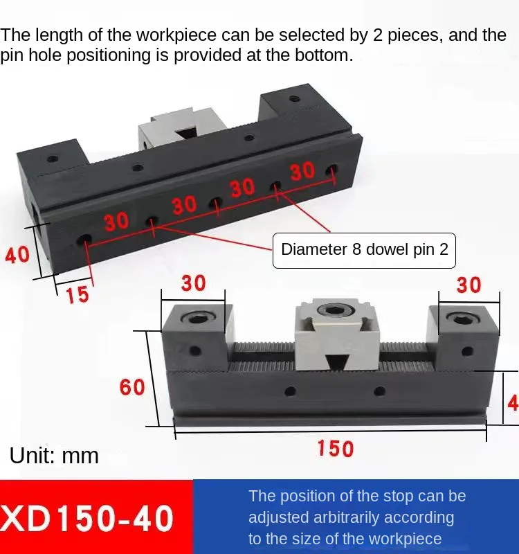 TEBAK Universal Multiple Clamp Rail Vise 150–500 mm view 5