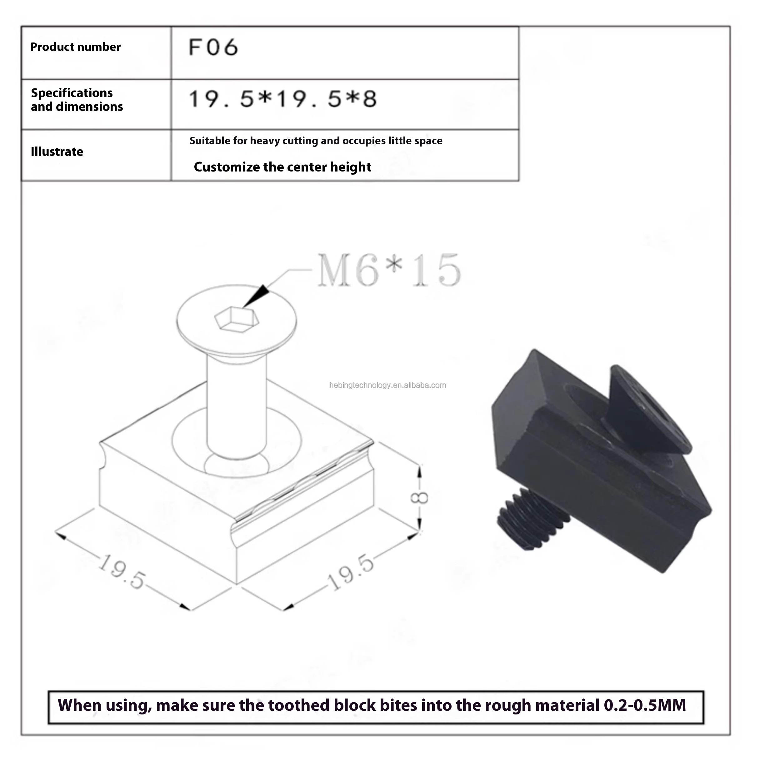 TEBAK Integrated OK Vise M6 F06 / S06 view 3