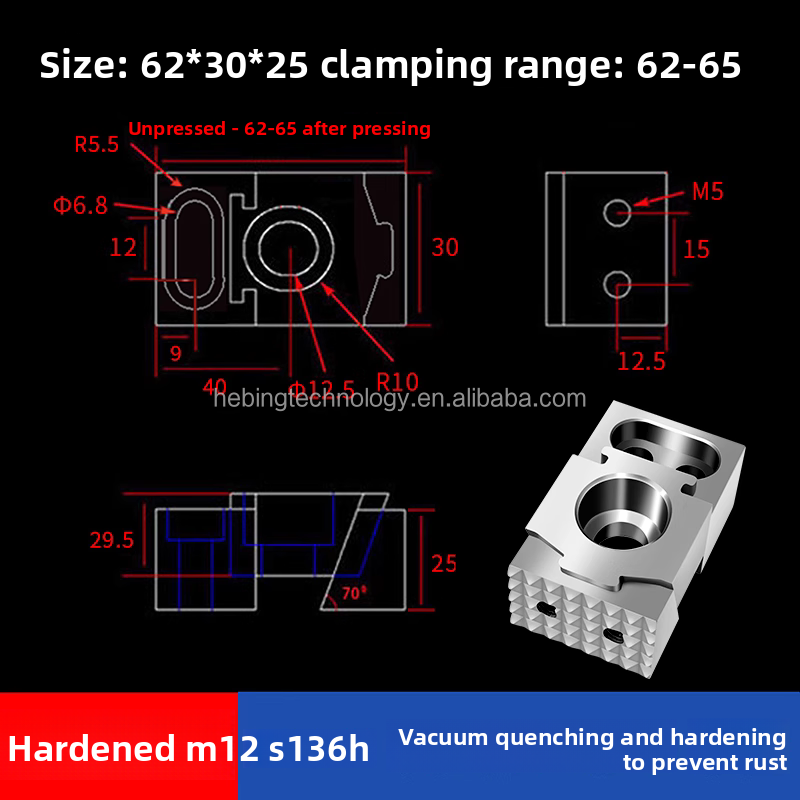 TEBAK CNC Side Fixture Clamp M6–M16 view 3