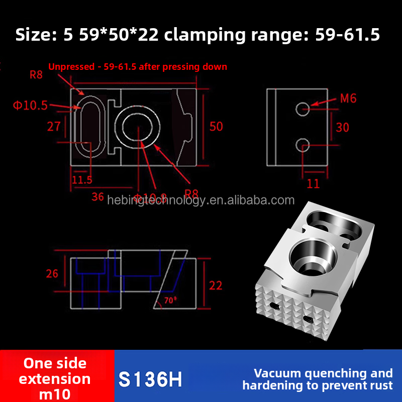 TEBAK One-Way Tooth-Surface OK Wedge Clamp view 3