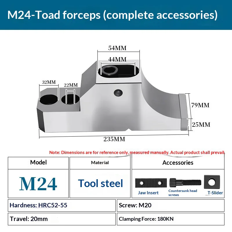 TEBAK Bench Side Fixture Clamp M8–M24 view 3