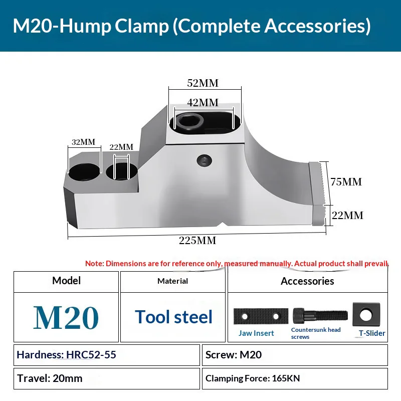 TEBAK Bench Side Fixture Clamp M8–M24 view 4