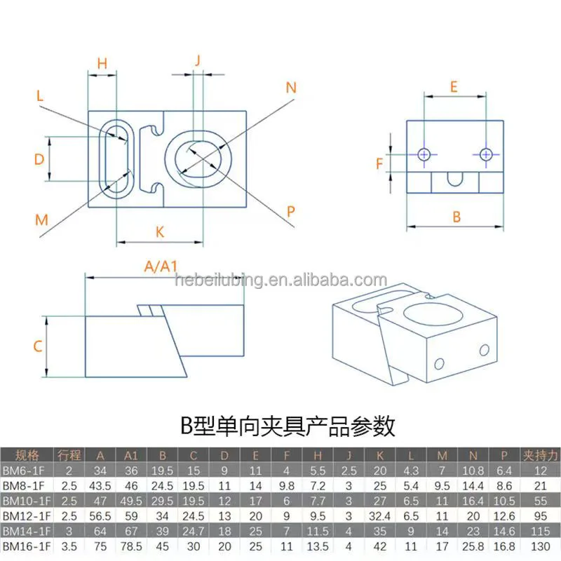 TEBAK Single-Sided Extended OK Clamp M6–M16 view 3