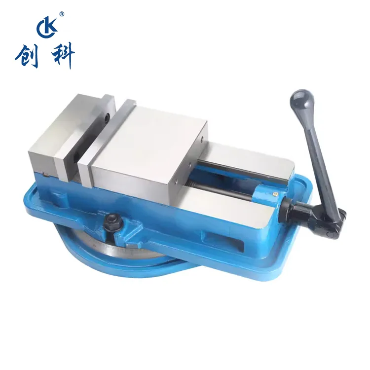 TEBAK Precision Angle Lock Steel Bench Vise for CNC Milling Heavy Duty Manual/Pneumatic Drive Cast Iron for Construction Industries view 3