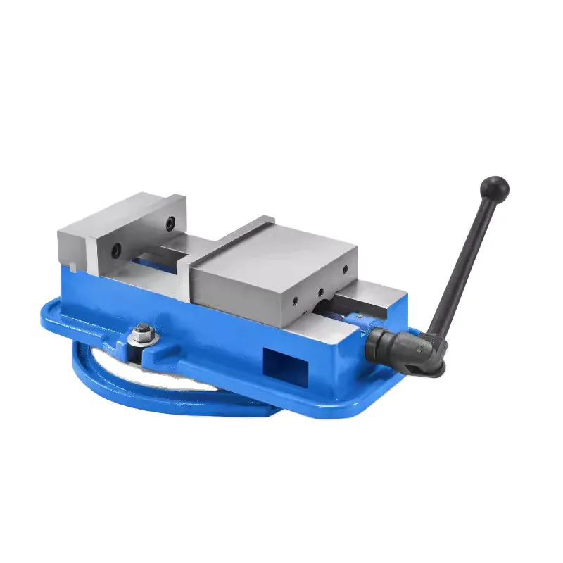 TEBAK Precision Angle Lock Steel Bench Vise for CNC Milling Heavy Duty Manual/Pneumatic Drive Cast Iron for Construction Industries view 4