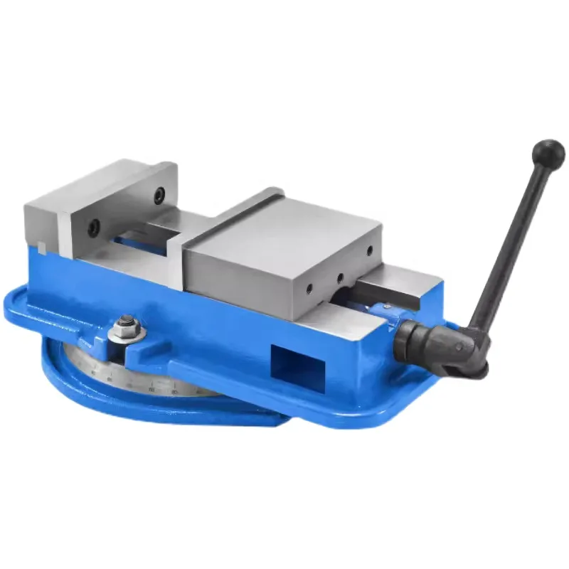 TEBAK Precision Angle Lock Steel Bench Vise for CNC Milling Heavy Duty Manual/Pneumatic Drive Cast Iron for Construction Industries