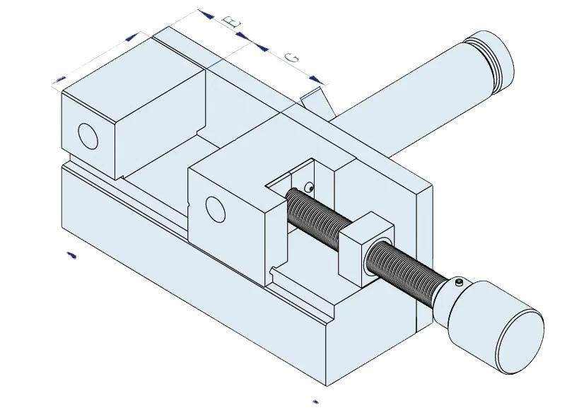 TEBAK High Precision Stainless Steel Electrode Vise CNC Milling Grinding EDM Tool Maker Vice HE-V06640 view 3