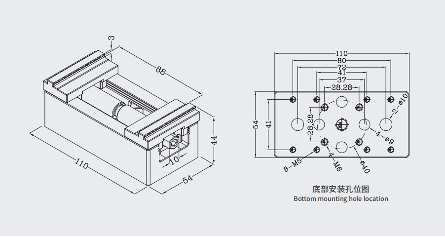 TEBAK Precision H54L Style 4-axis 5-axis Universal Vice Precision Vise CNC Vise Self Centering Vise view 3