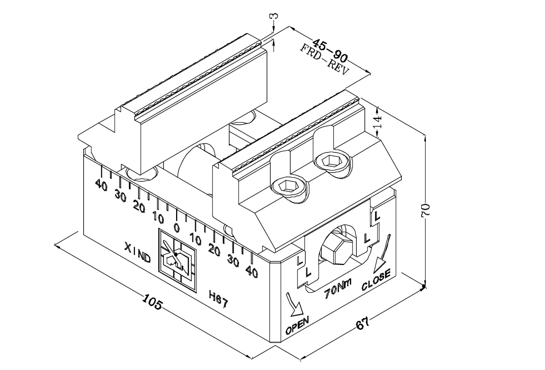 TEBAK Precision H67 Self-centering Vise Style 4-axis 5-axis Universal Precision Vise CNC Self Centering Vise view 4