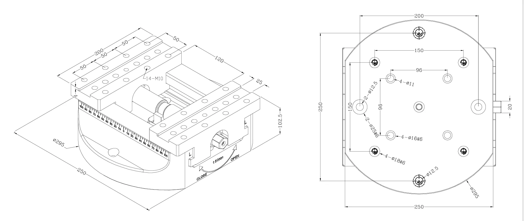 TEBAK H200 Self-centering Vise Style 4-axis 5-axis Universal Precision Vise CNC Self Centering Vise view 3