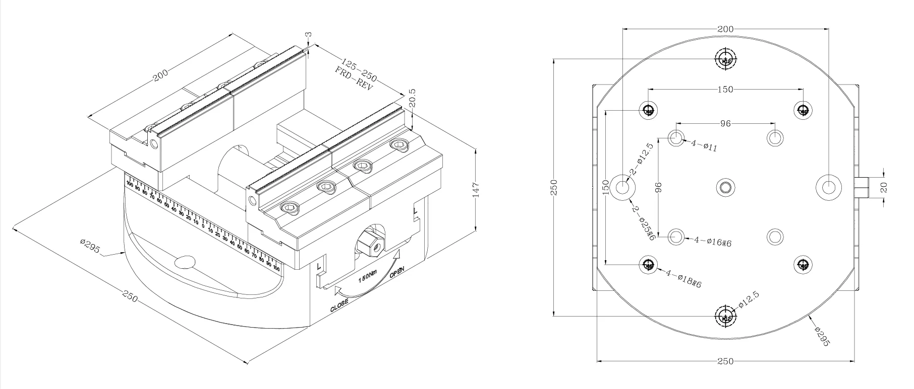 TEBAK H200 Self-centering Vise Style 4-axis 5-axis Universal Precision Vise CNC Self Centering Vise view 5