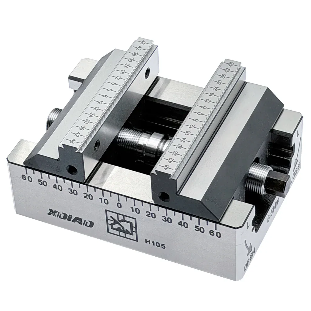 TEBAK H105 Self-Centering Vise | 5-Axis CNC High Precision Zero Point Workholding Vise view 6