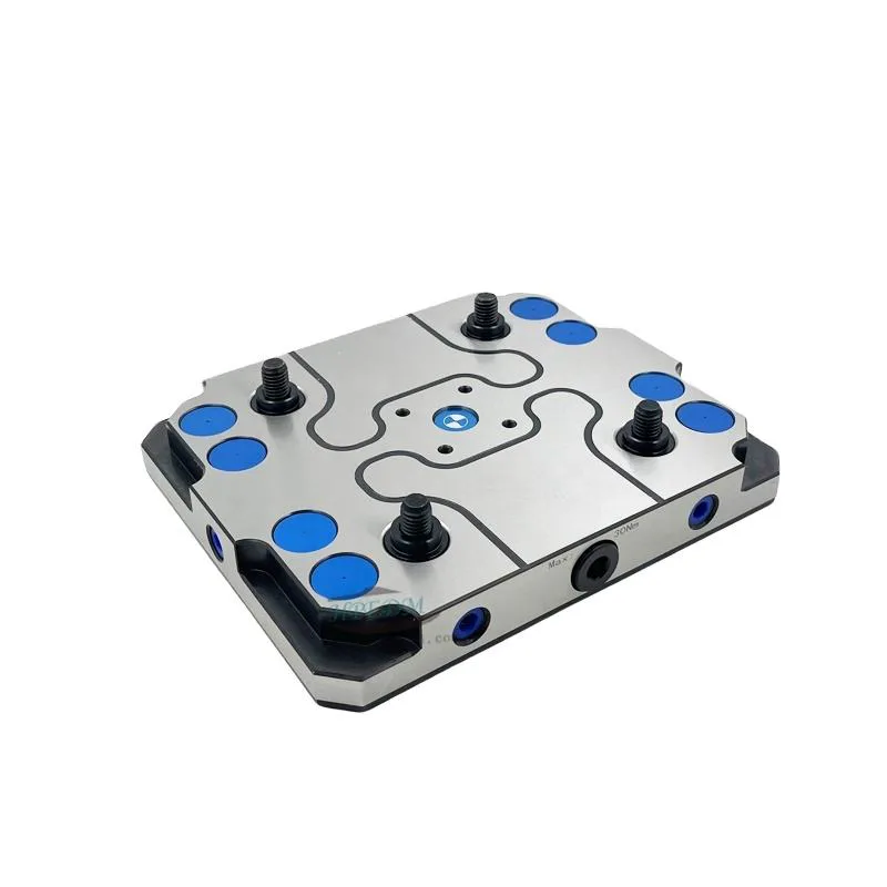 TEBAK 3 Axis,4 Axis,5 Axis CNC Steel zero Point Quick Change Pallet for Spacing 96 mm Self Centering Vise HE-KHDZ96-A