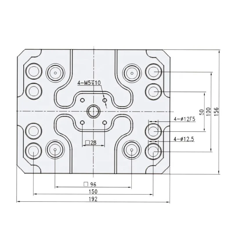 TEBAK 3 Axis,4 Axis,5 Axis CNC Steel zero Point Quick Change Pallet for Spacing 96 mm Self Centering Vise HE-KHDZ96-A view 5