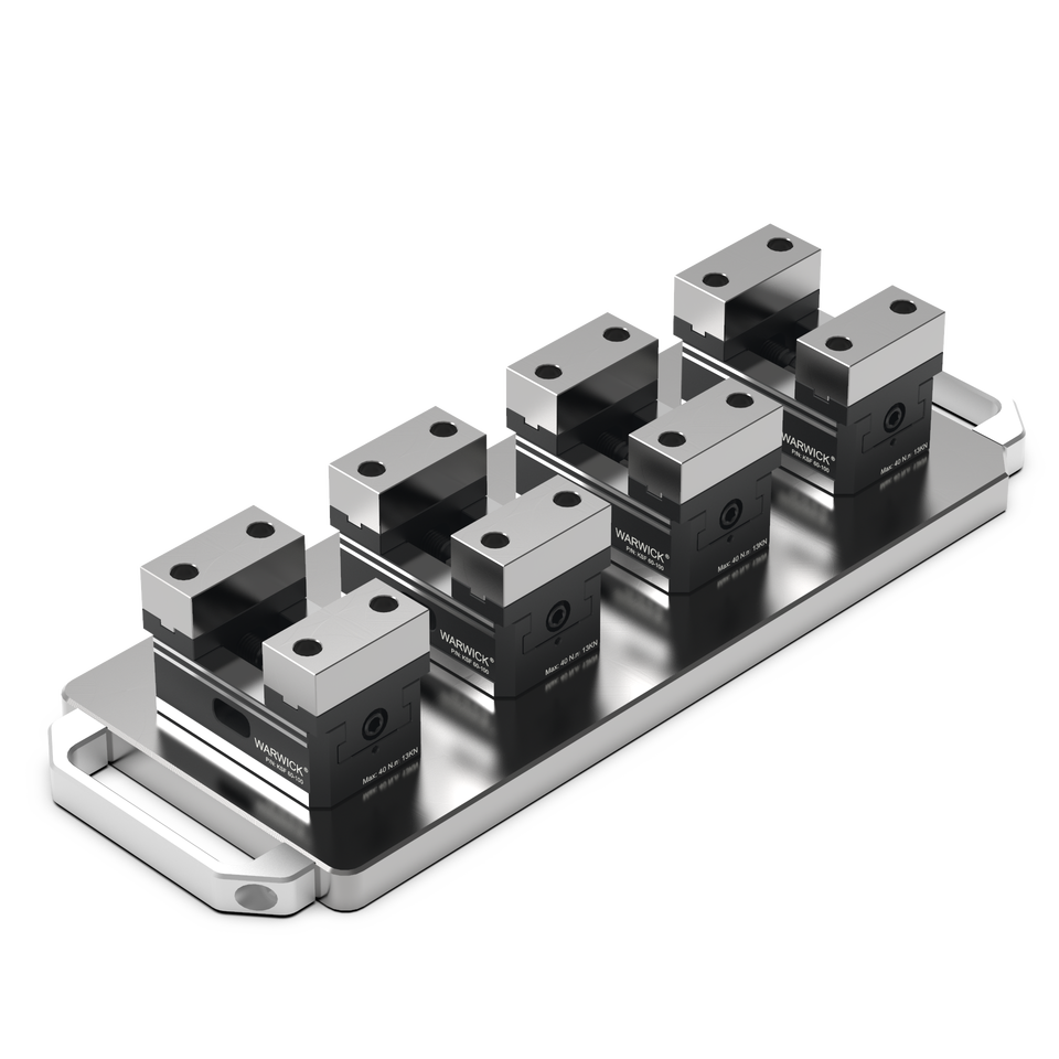 TEBAK KSF60-100A Compact Self Centering Vise With Machinable Soft Jaw for Multi-axis Machining on Cnc Machine view 6