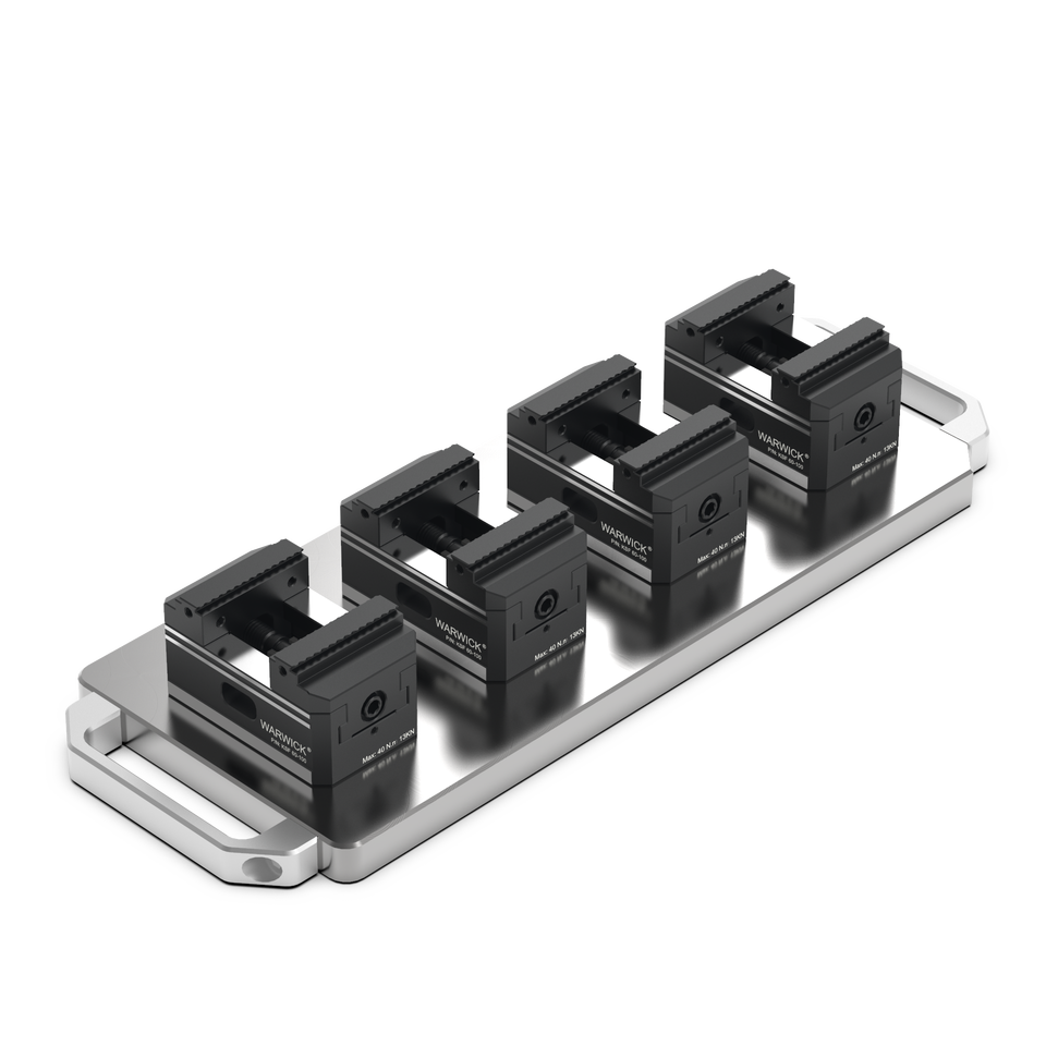TEBAK KSF60-100A Compact Self Centering Vise With Machinable Soft Jaw for Multi-axis Machining on Cnc Machine view 5