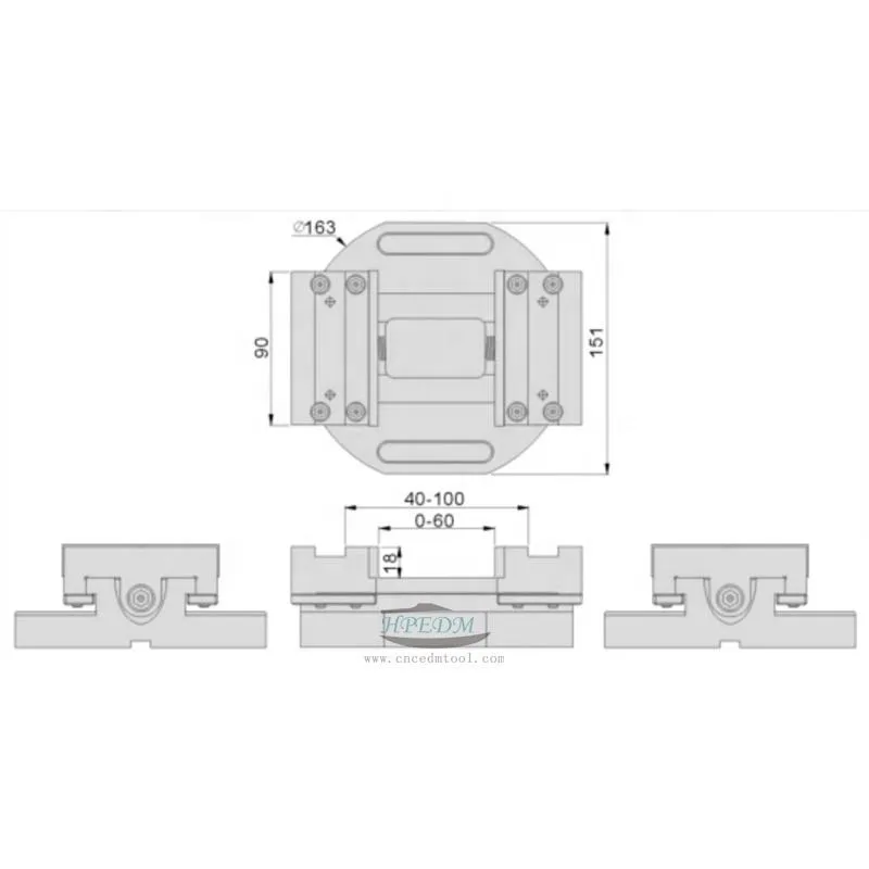 TEBAK High Precision 90mm Width Self Centering Vise with Base Plate for 4 Axis 5 Axis CNC Machining HE-R06911 view 6