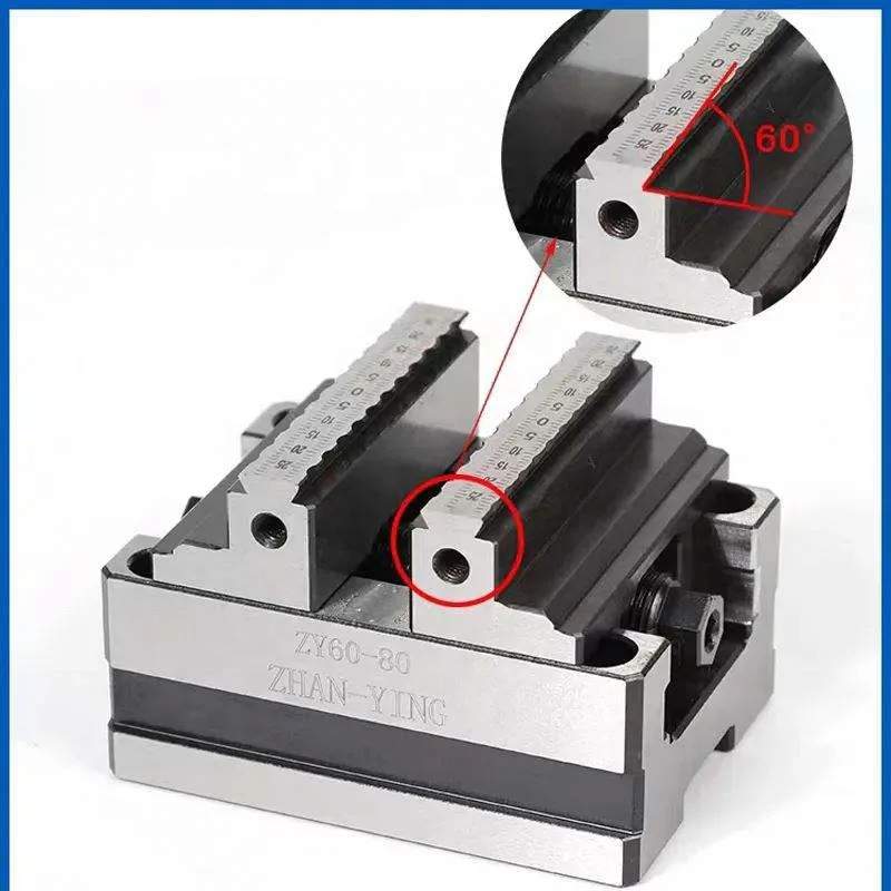 TEBAK Increased Claw Height Precision Self Centering Vise Clamp Fixture H54 Style 4-axis 5-axis Universal Vice Precision Vise CNC Vice view 3