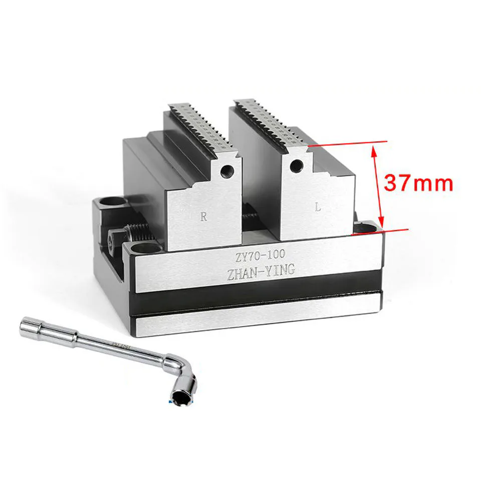 TEBAK Self-centering Vice 4-axis 5-axis Machining Concentric Fixture CNC zero Positioning Flat Mouth view 5