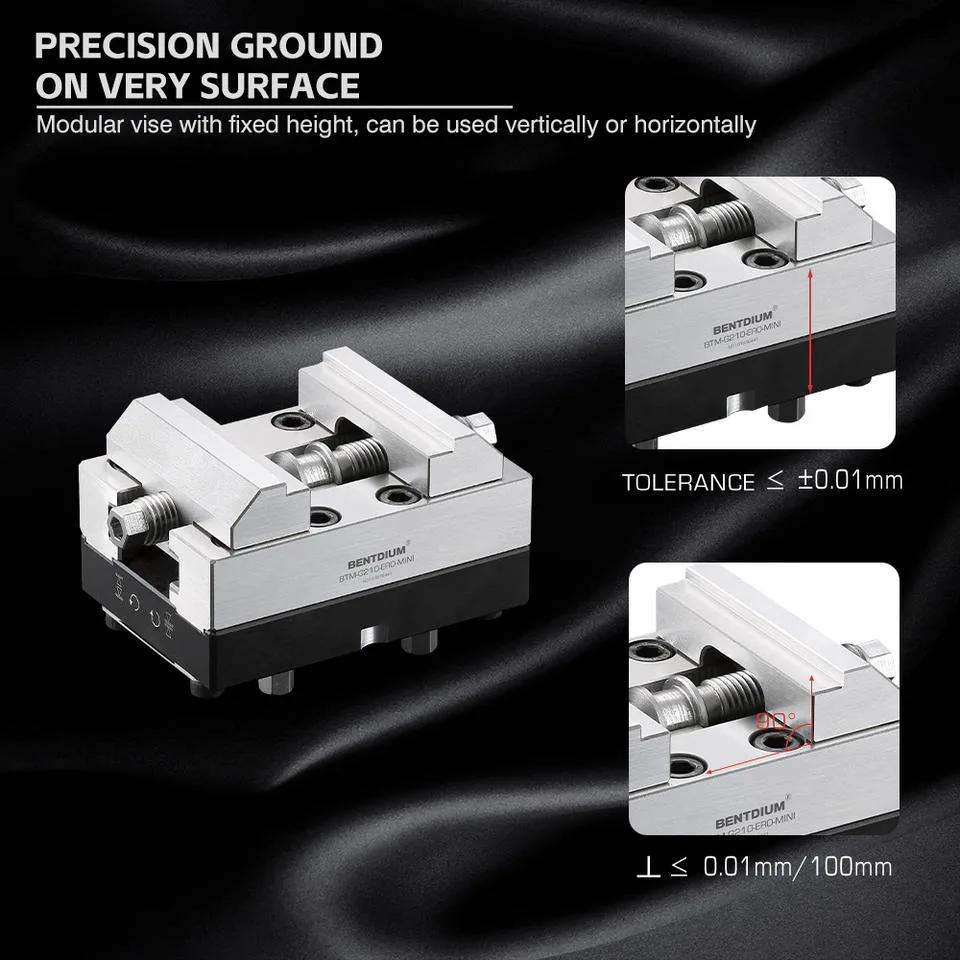 TEBAK Precision Machining Fixture 5-axis Self Centering Vise for Cnc Milling Machine with Clamping Range 48mm G210-PRO-MINI-50 view 6