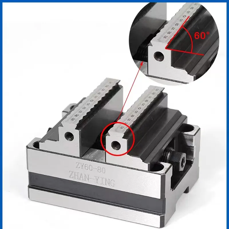 TEBAK Width 8-55mm Increased Claw Height Precision Self Centering Vise Style 4-axis 5-axis Universal Vise CNC Vice