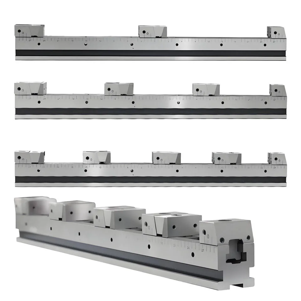 TEBAK Multi-station Pneumatic Fixture Tooling, Parallel CNC Copper Tool Fixture Machining Center Self-centering Table Vise Design view 5