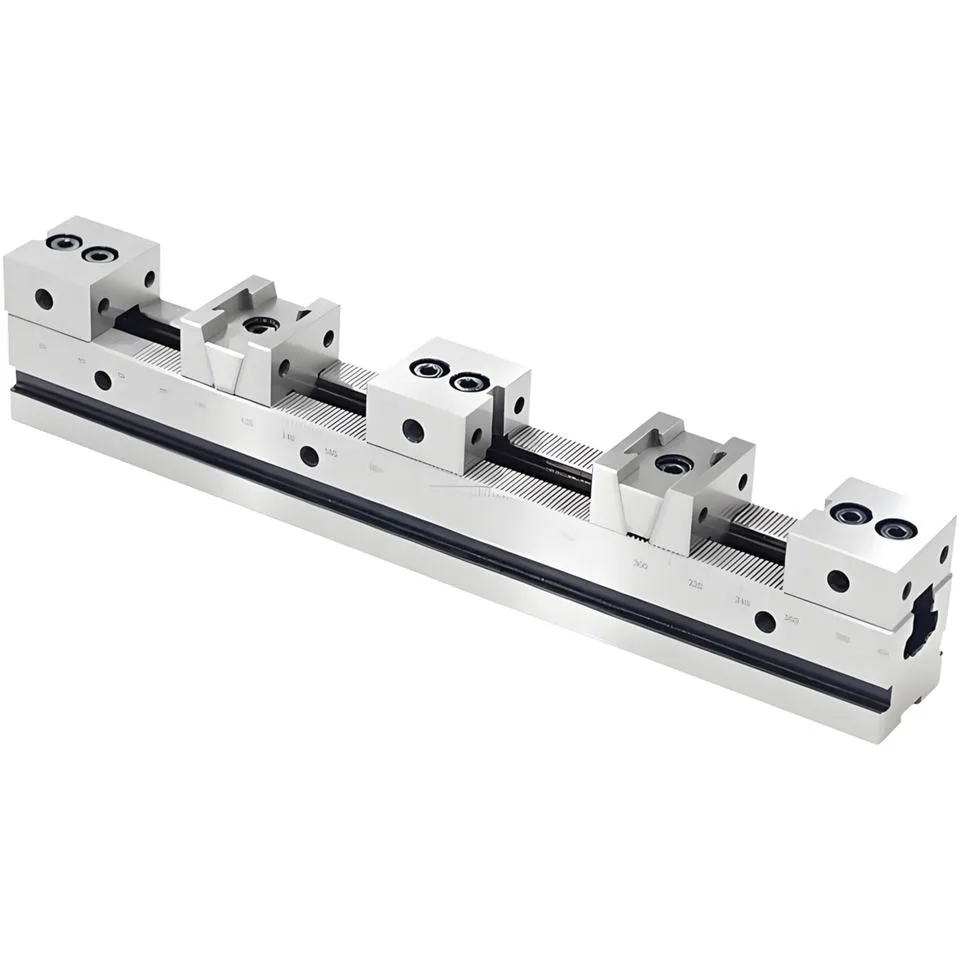 TEBAK Multi-station Pneumatic Fixture Tooling, Parallel CNC Copper Tool Fixture Machining Center Self-centering Table Vise Design