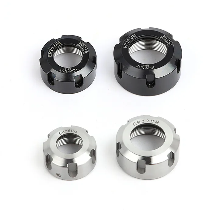 TEBAK 42CrMo Steel ER Flat Head Black Oxide Class 4 Nut Collet Clamping Nut for CNC Milling Chuck Holder Lathe view 3