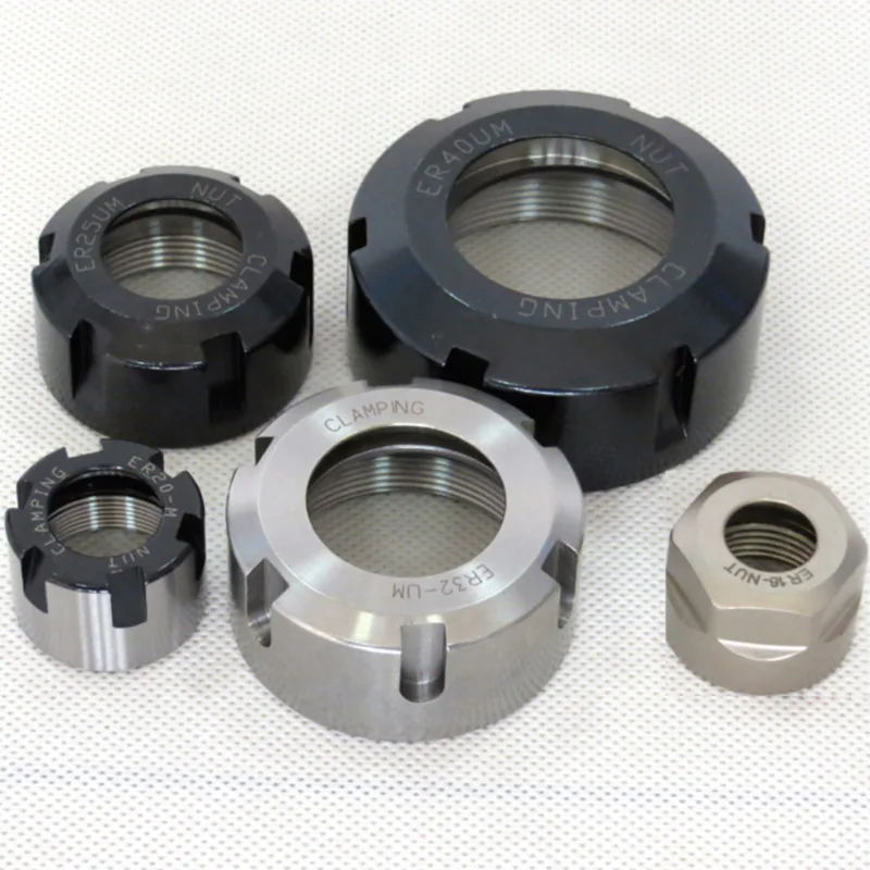 TEBAK Clamping Collet Nut High Precision ER Collet Nut ER20 ER25 ER32 Nut for Collet Chuck