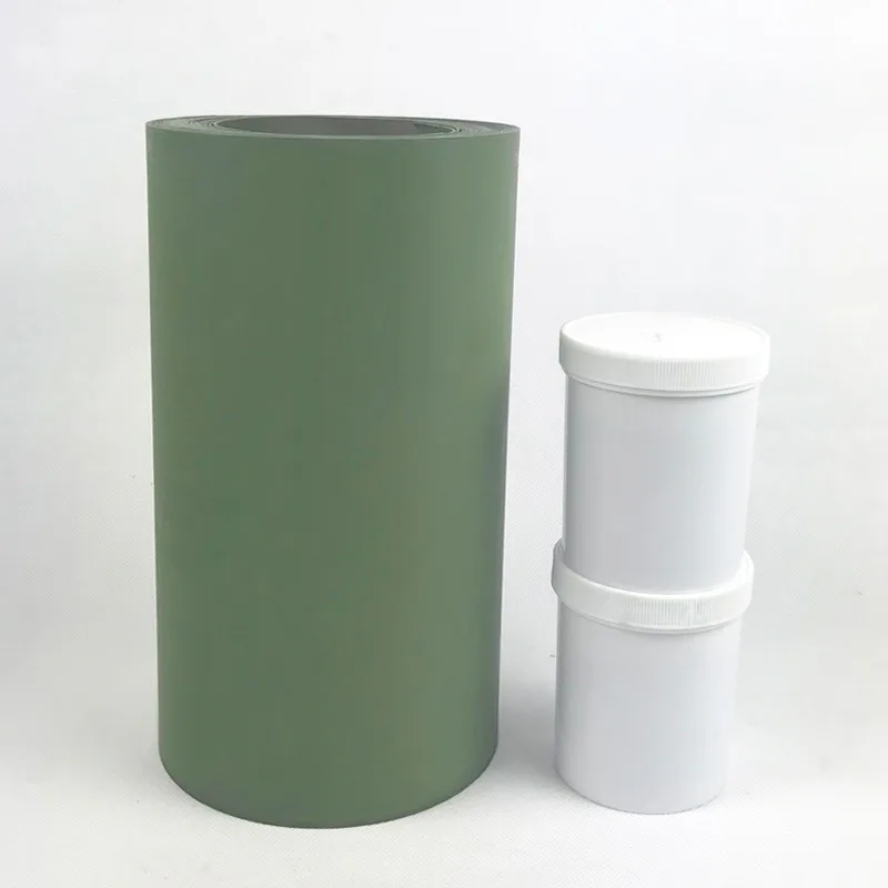 TEBAK Green color Turcite b PTFE Lathe CNC Machine Wearresisting Guide Blue Green Sheet PTFE Guide Soft Belt Sheet with Glue ab view 5