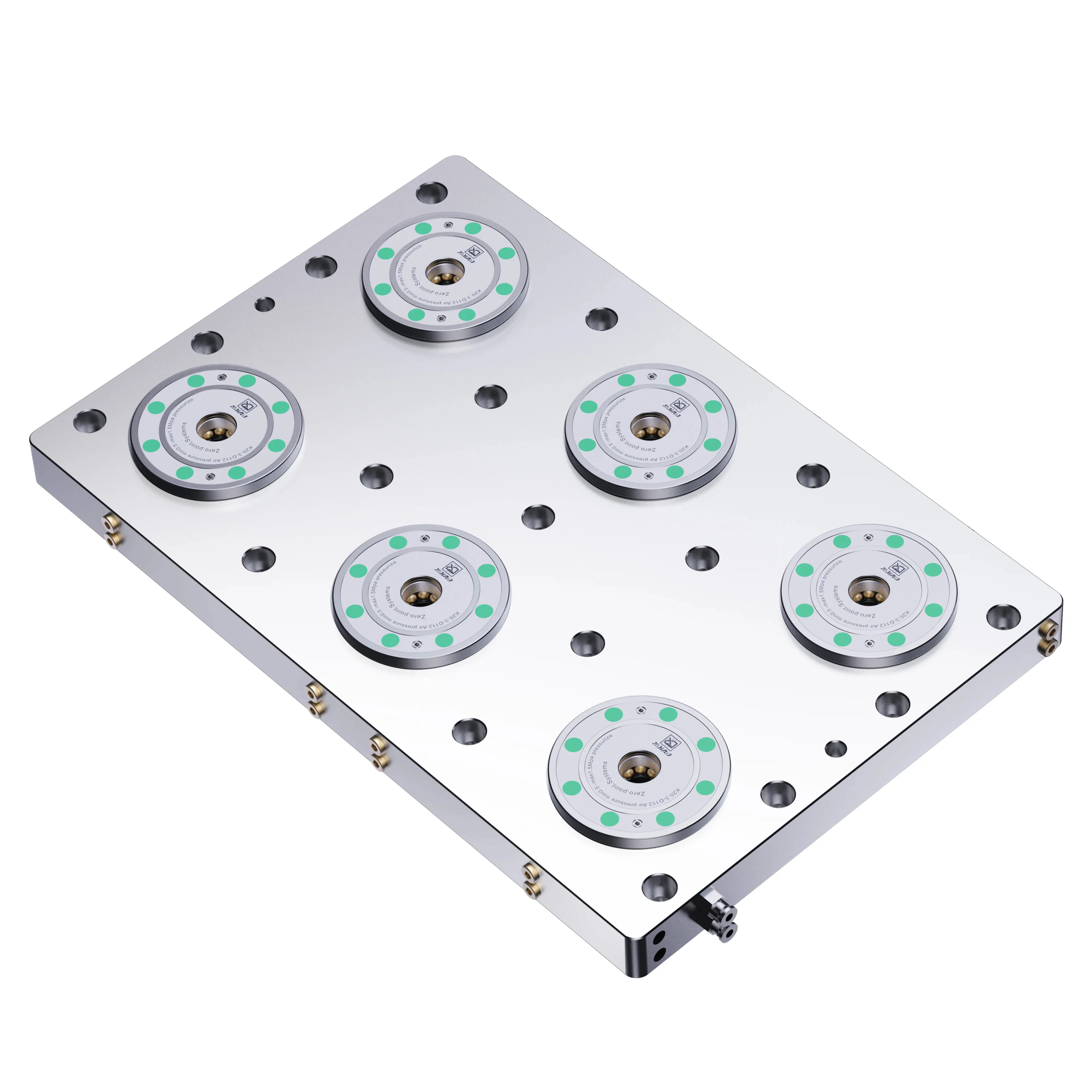 TEBAK C6 Pneumatic Chuck Precision Steel MTS Pneumatic 4-center Zero Point System Chuck for CNC Heavy Machining