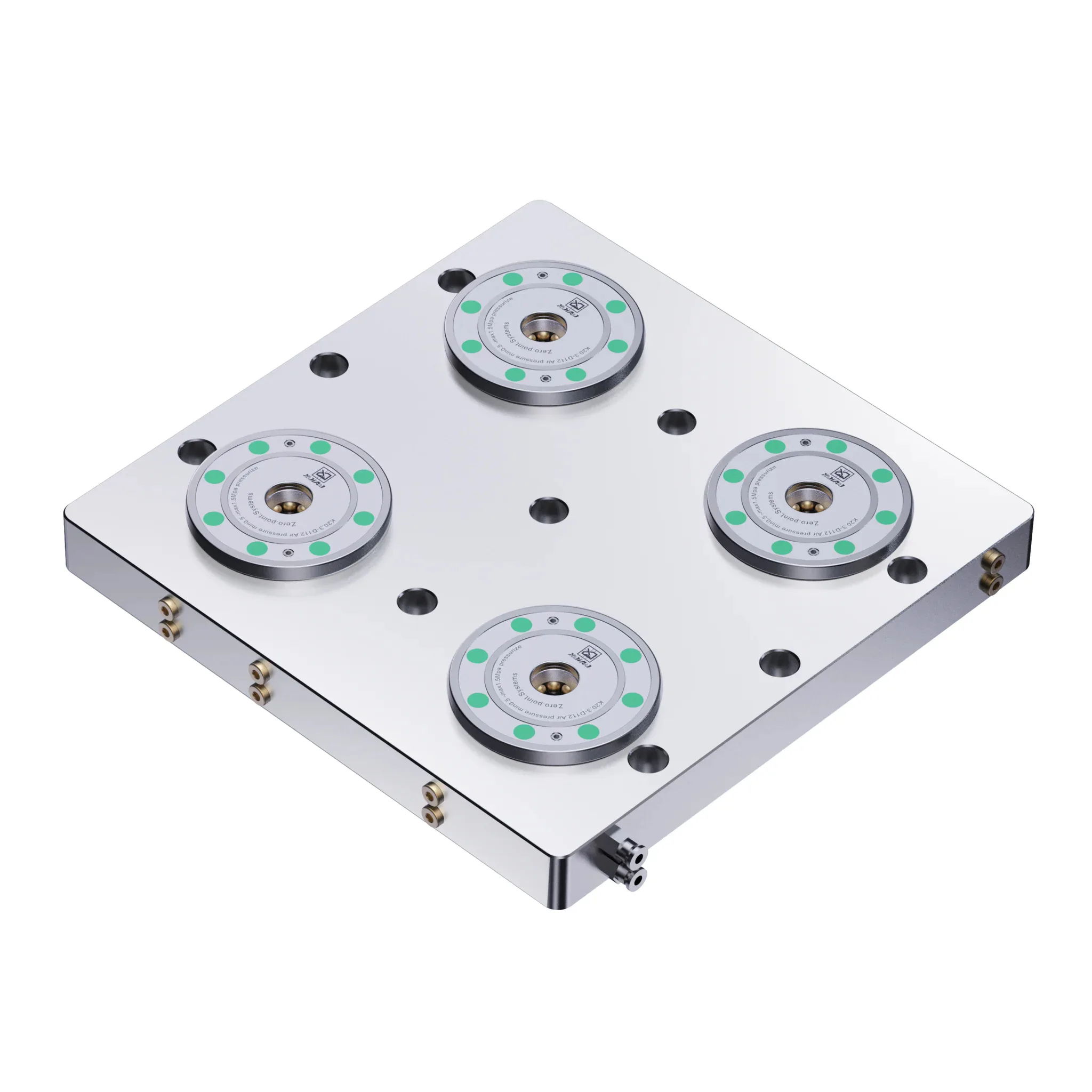 TEBAK K20.3-C4 Pneumatic Chuck Precision Steel MTS Pneumatic 4-center Zero Point System Chuck for CNC Heavy Machining